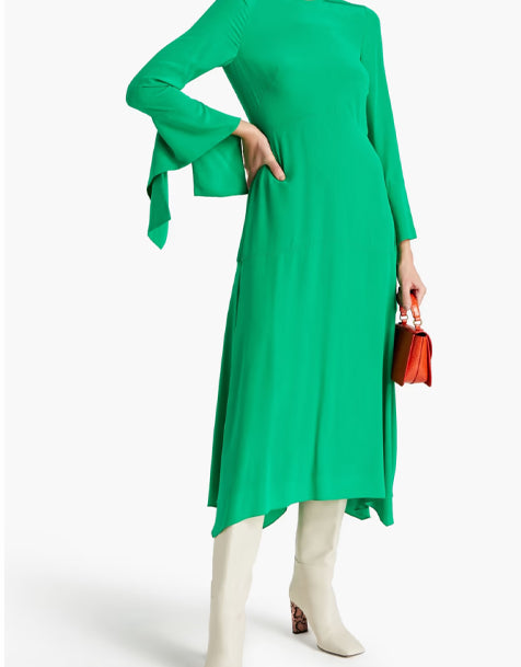 Victoria Beckham Midikleid aus Crêpe de Chine aus Seide